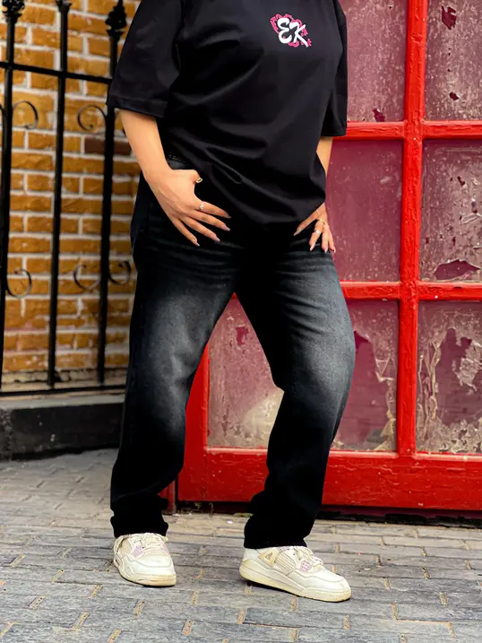 Black Jeans Wide Leg 